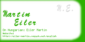 martin eiler business card